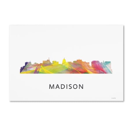 Marlene Watson 'Madison Wisconsin Skyline WB-1' Canvas Art,22x32